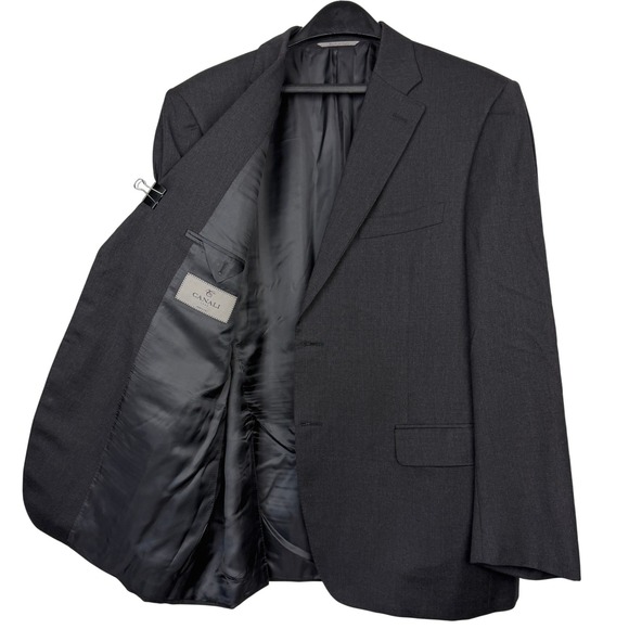 Canali Other - Canali Italy Mens 44R Wool Blazer Sport Coat Jacket Charcoal Grey 2 Button